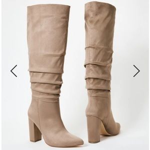 Brand new slouched heeled boot